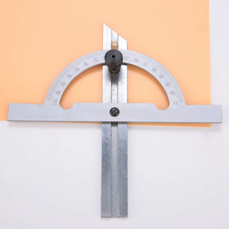 Carbon Steel Protractor Angle Ruler 100x150mm with Engraved Markings for Woodworking Metalworking DIY - Image 3