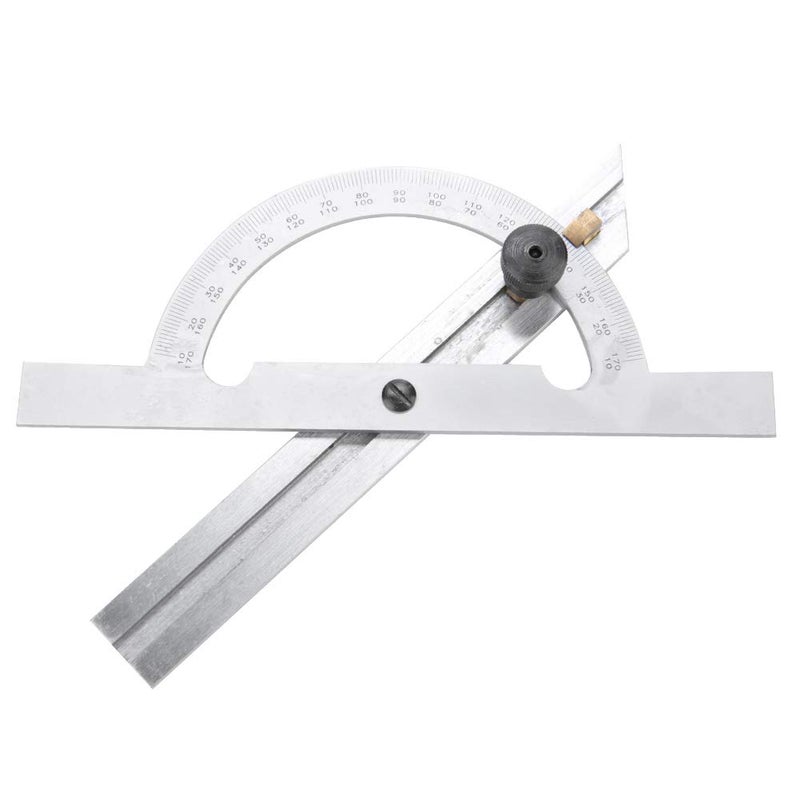 Carbon Steel Protractor Angle Ruler 100x150mm with Engraved Markings for Woodworking Metalworking DIY - Image 2