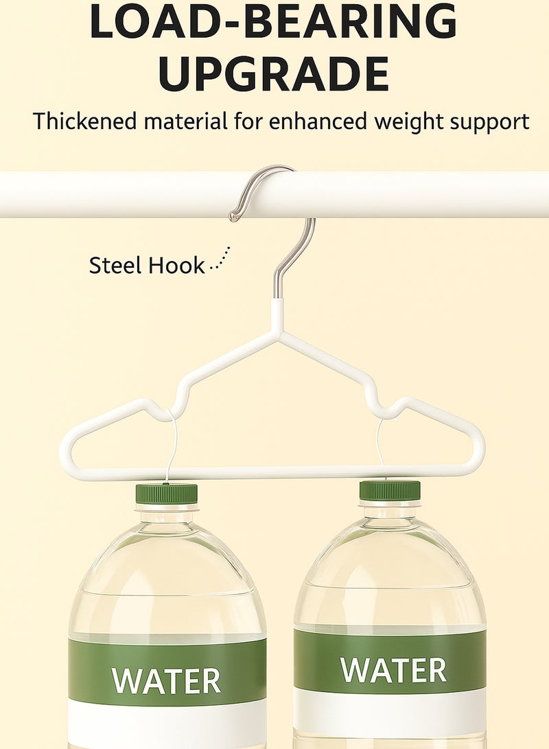 30 Pack Stainless Steel Kids Hangers Children's and Baby Non-Slip Metal Hangers (1-8 Years) 30 قطعة علاقة ملابس اطفال ستانلس ستيل - منظم خزانة اطفال Heavy Duty, Anti-Rust, Infant Clothes Hangers Space Saving, Strong Grip for Jackets, School Uniforms  - Image 5
