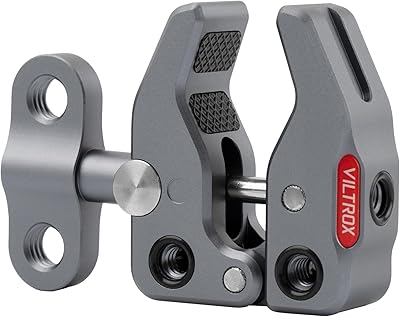 VILTROX Photography Super Clamp, 1/4' and 3/8' Thread Clamp Clip, Solid All Metal Super Clamp for Photographer, - Image 1