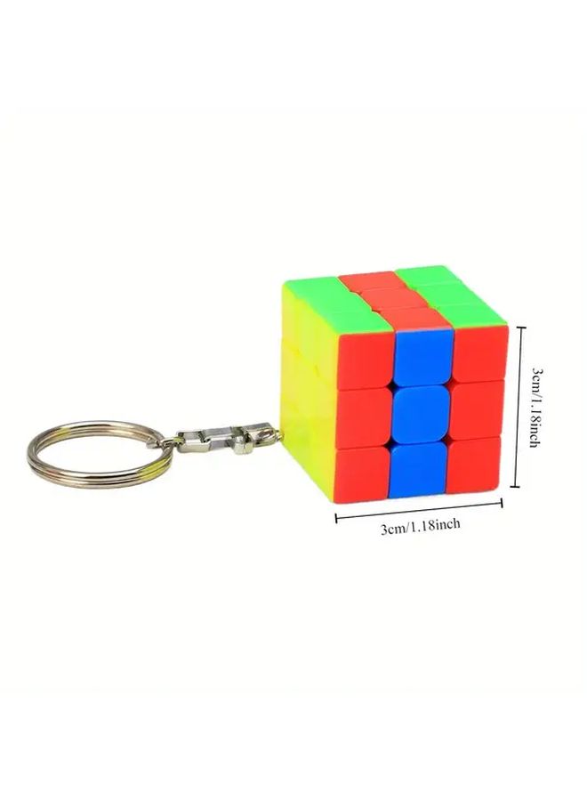 Stickerless 3x3 Speed Cube Keychain Metal Plastic 1pc Magic Puzzle Game - Image 3