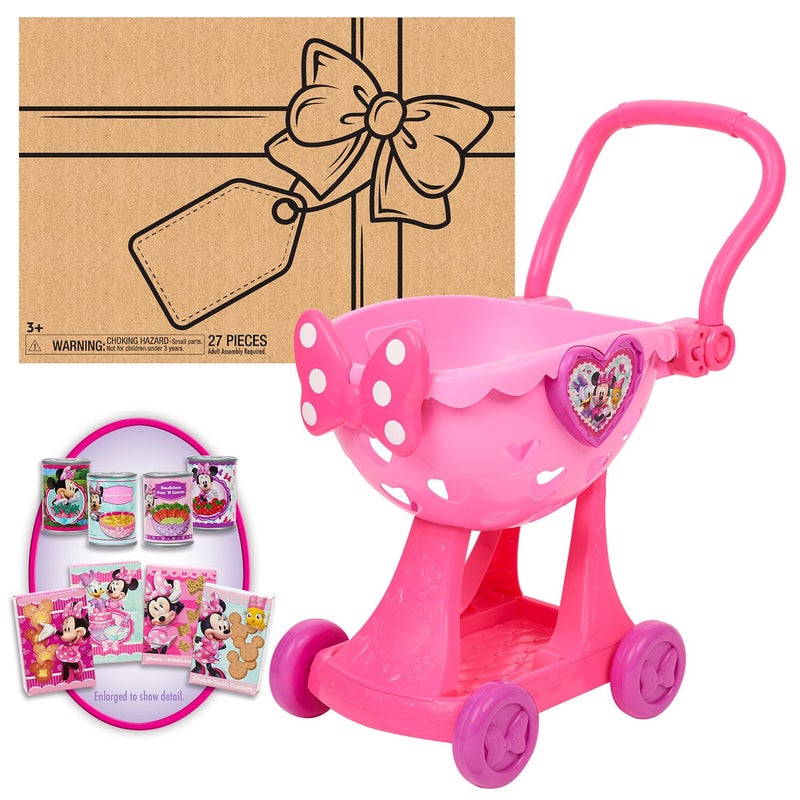 Minnie's Happy Helpers Bowtique Shopping Cart, Officially Licensed Kids Toys for Ages 3 Up by Just Play - Image 1