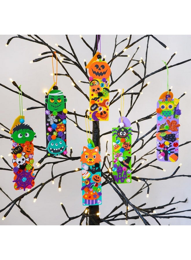 Winlyn 36 Sets Halloween Craft Kits Halloween Crafts Holiday Fall Kids Crafts Diy Halloween Bookmarks Art Sets Bats Monster Ghost Foam Stickers Arts And Crafts For Kids Classroom Activities - Image 5
