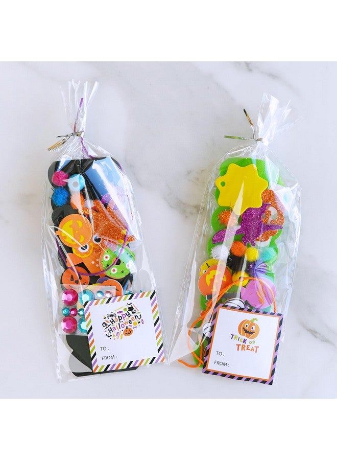 Winlyn 36 Sets Halloween Craft Kits Halloween Crafts Holiday Fall Kids Crafts Diy Halloween Bookmarks Art Sets Bats Monster Ghost Foam Stickers Arts And Crafts For Kids Classroom Activities - Image 3