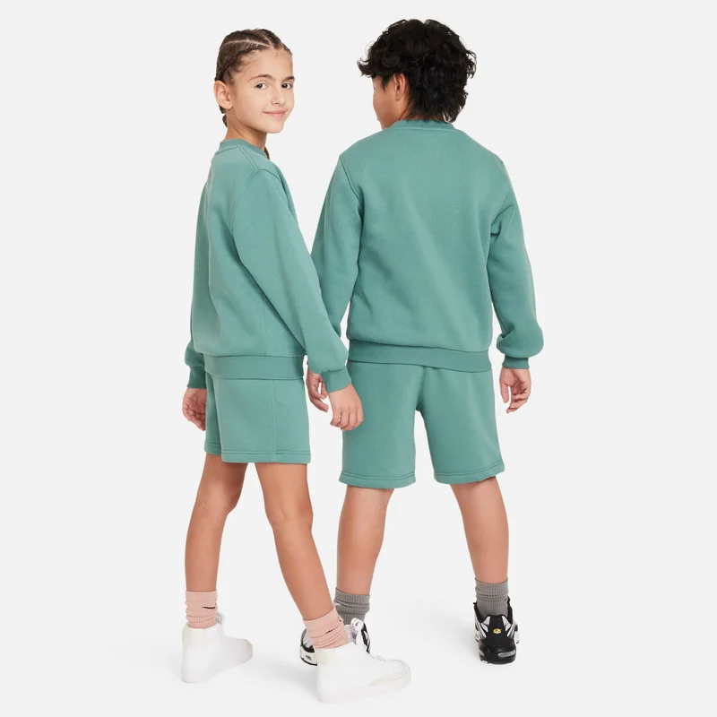 Nike Green Kids' Sportswear Club Fleece Tracksuit Shorts Set  | Best Price UAE