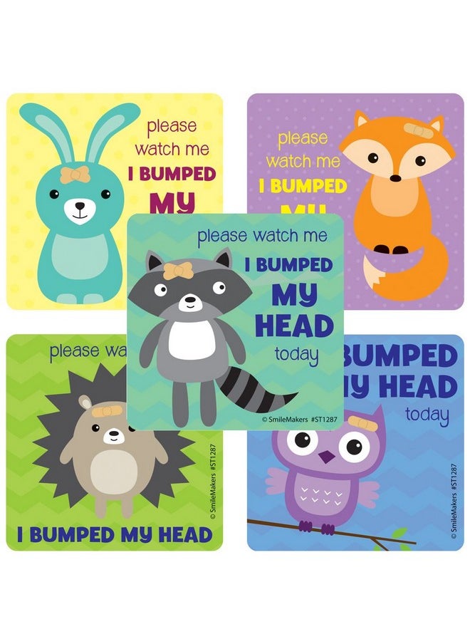 SmileMakers - Please Watch Me I Bumped My Head Stickers Prizes And Giveaways 100 Per Pack - Image 1