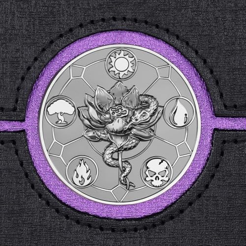 Kabinka Commander Deck Box for MTG with Dice Tray Card Deck Box with Metal Emblem Hold 100 DoubleSleeved Cards for TCGPTCG Cards Storage Case with 35PT Magnetic Card Holder Black Purple Lotus - Image 5