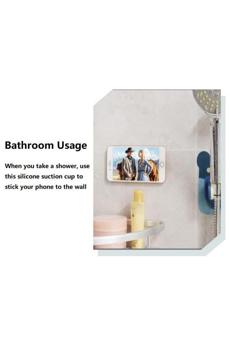 حامل هاتف بالشفط، عبوة من 4 قطع، حامل هاتف بمصاصة سيليكون مزدوجة الجانبين، متوافق مع أغطية هواتف iPhone وAndroid، مضاد للانزلاق ومناسب للاستخدام بدون يدين، ملحق لاصق للهاتف لتصوير فيديوهات تيك توك والتقاط الصور السيلفي. - Image 5