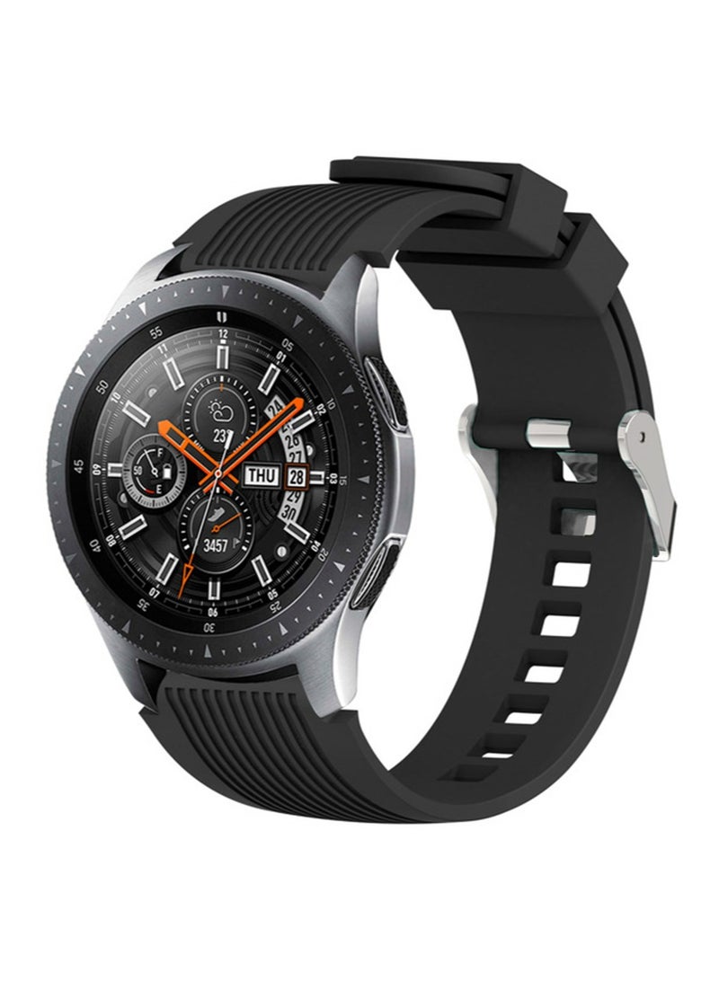 22mm Silicone Strap Compatible With Samsung Galaxy Watch 46mm /Galaxy Watch 3 45mm /Gear S3 Frontier/Classic, Soft Silicone Sport Wristband Replacement Straps For Men Women - Image 1