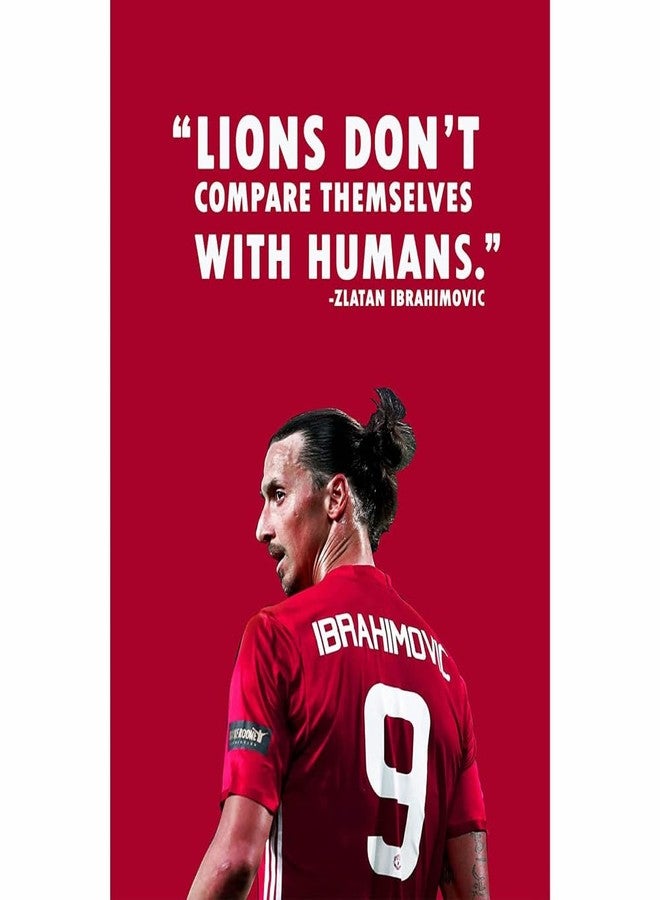 POSTER WALLAH Zlatan Ibrahimovic Poster for Home Office and Student Room Wall | Aesthetic Poster | Wall Decor ZLTNIBRHM01 (18X12 inch) - Image 1