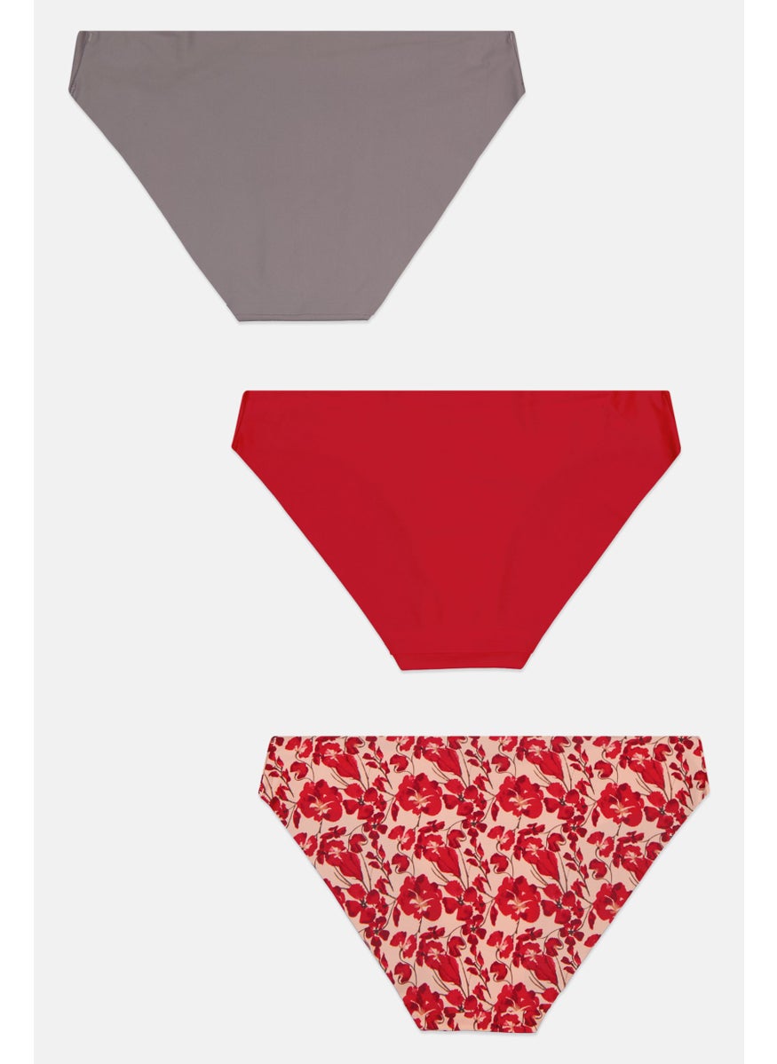 VINCE CAMUTO Women 3Pcs Print Pull On Bikini Bottoms, Grey  - Image 2