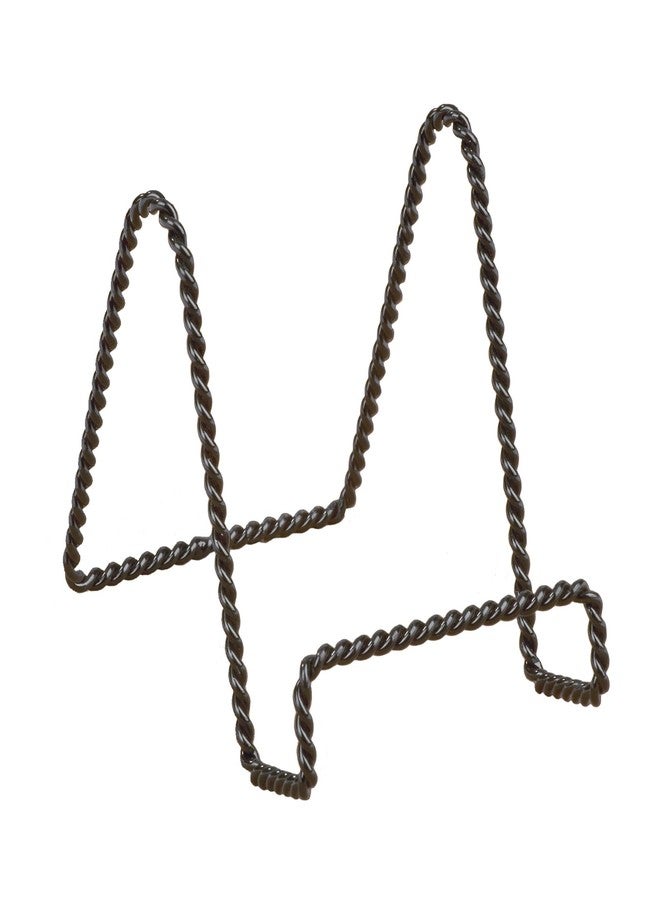 Tripar Decorative Twisted Wire Stand, Black Display (4 Inch Depth) - Tabletop Display - Handcrafted Square Edge Design for Sleek & Modern Look - Perfect for Kitchen Cookbooks, Plates, Photos & More - Image 1