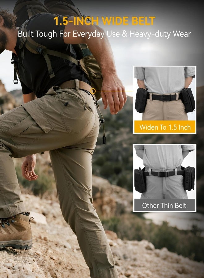 CHAOREN Ratchet Tactical Belt Men - 1.5" Adjustable Nylon Web Belt - Quick Release for Work, EDC, Outdoor Use - Image 3