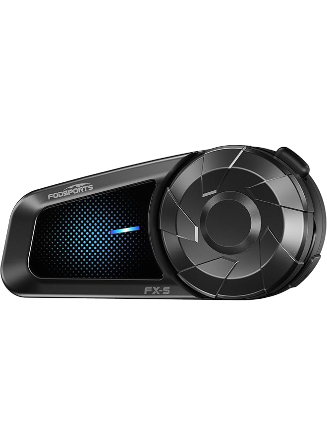 fodsports Fx-S Motorcycle Bluetooth Headset V5.4, 2-Way Helmet Intercom Communication System With Ip67 Waterproof, Cvc Noise Cancellation, Hands-Free Music/Call, 2 Type Mics, 1 Pack - Image 1