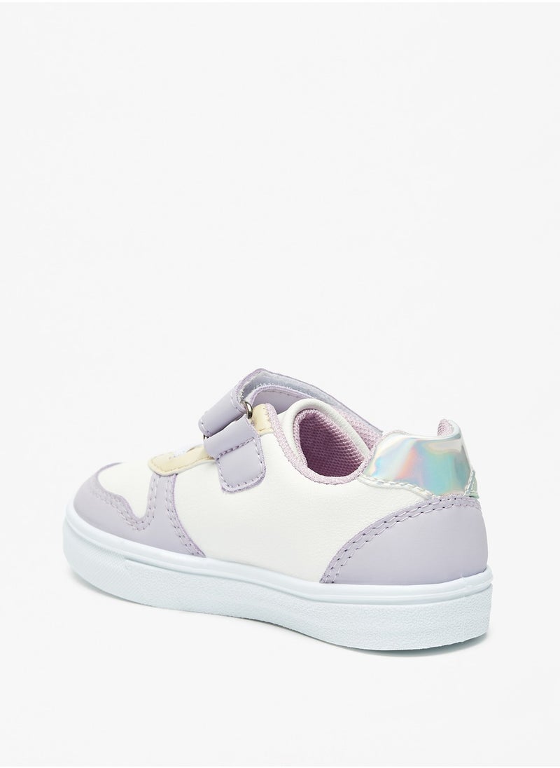 Flora Bella By Shoexpress - Girls Textured Sneakers with Hook and Loop Closure - Image 1