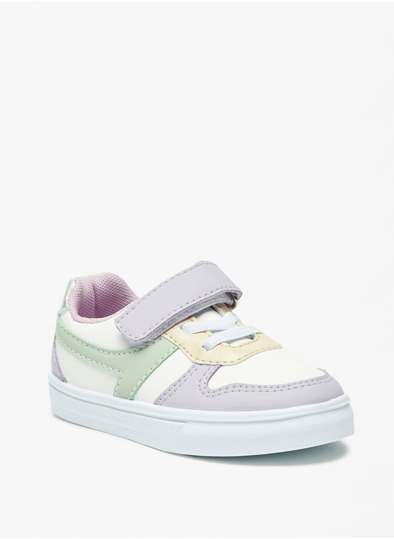 Flora Bella By Shoexpress - Girls Textured Sneakers with Hook and Loop Closure - Image 1