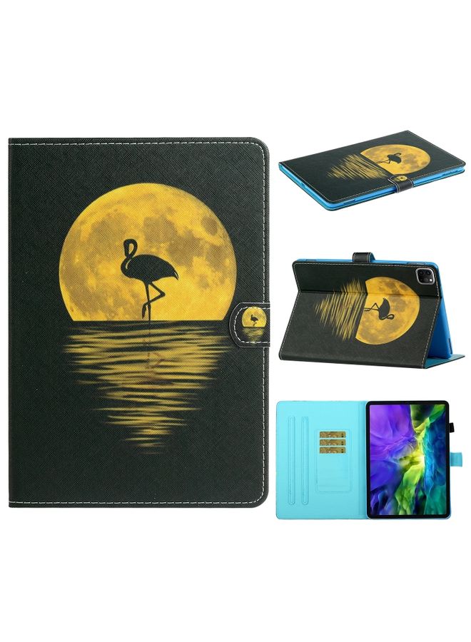 HuHa Case Cover For iPad 11 Pro 2020 Painted Car Line TPU Horizontal Flip Leather Tablet Case with Holder & Card Slot & Sleep / Wake-up Function Flamingo 