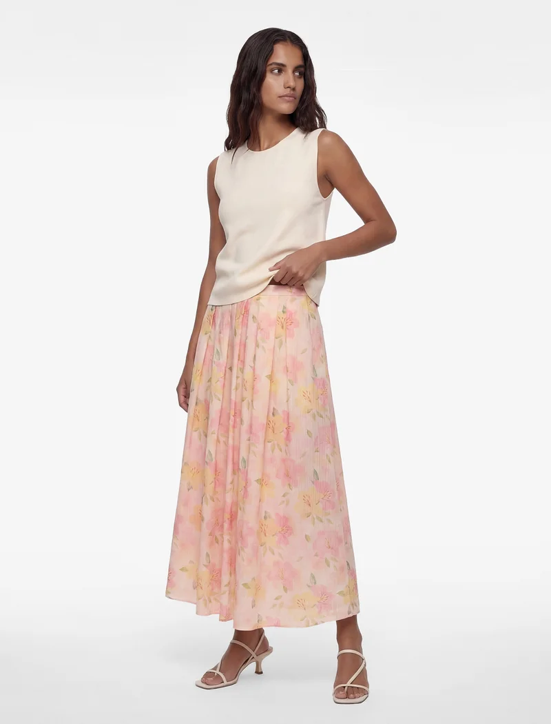 كوتون Midi Floral Skirt