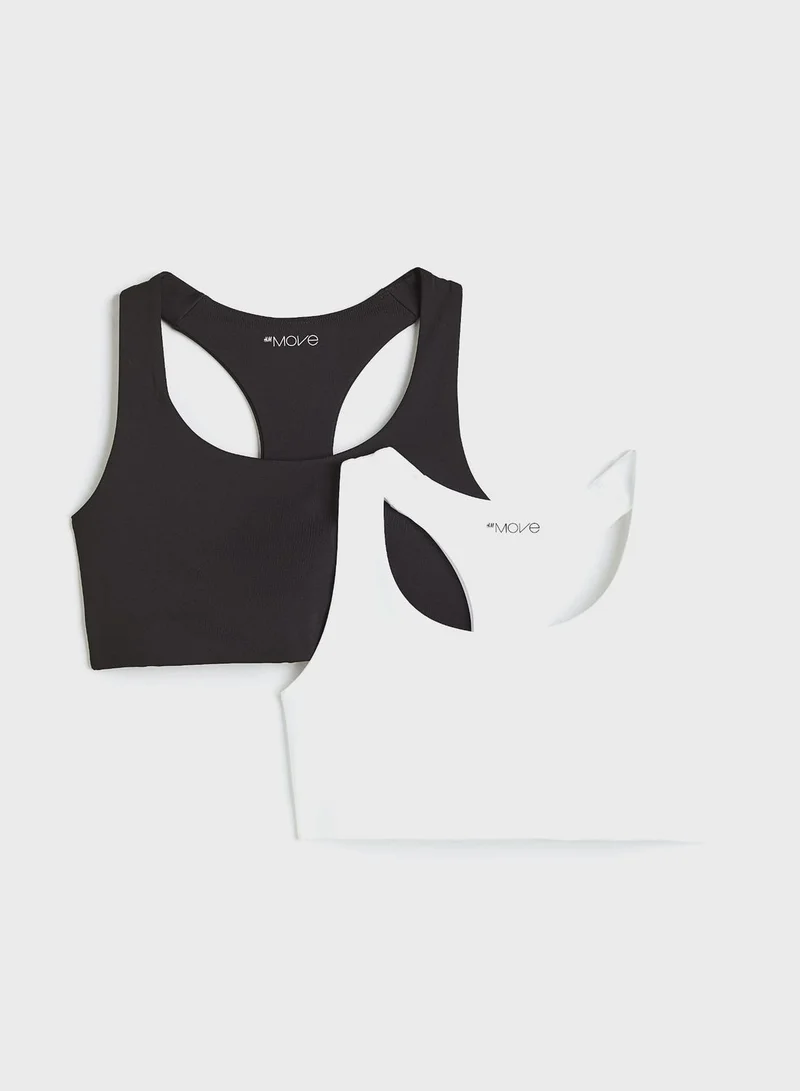 H&M 2-Pack Medium Support Sports Bras