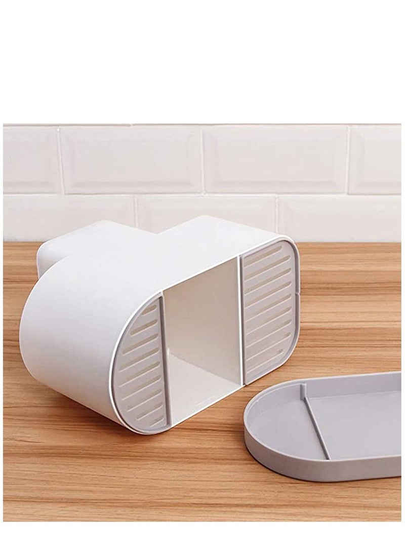 KASTWAVE Multifunction Kitchen Storage Rack Plastic Draining Inserted  Block Flatware Organizer Cutlery Holder For Chopsticks Spoons  - Image 5