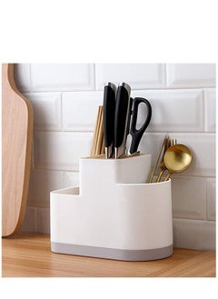KASTWAVE Multifunction Kitchen Storage Rack Plastic Draining Inserted  Block Flatware Organizer Cutlery Holder For Chopsticks Spoons  - Image 2