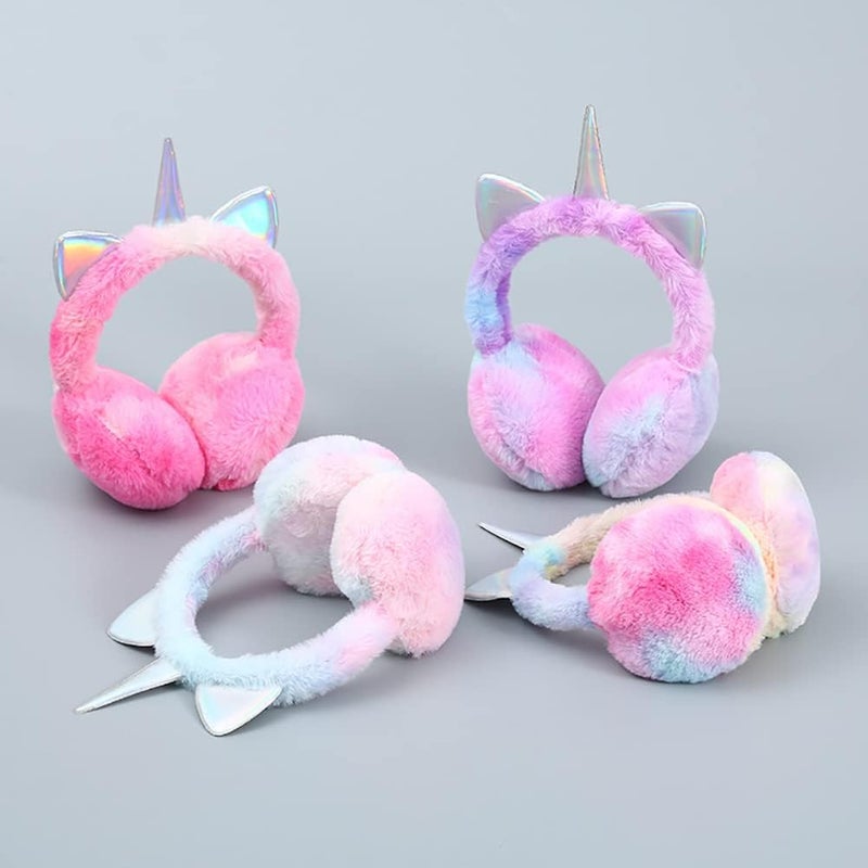 Ztl Unicorn Earmuffs for Girls Kids Women Soft Plush Ear Warmers Winter Ear Muffs - Image 4