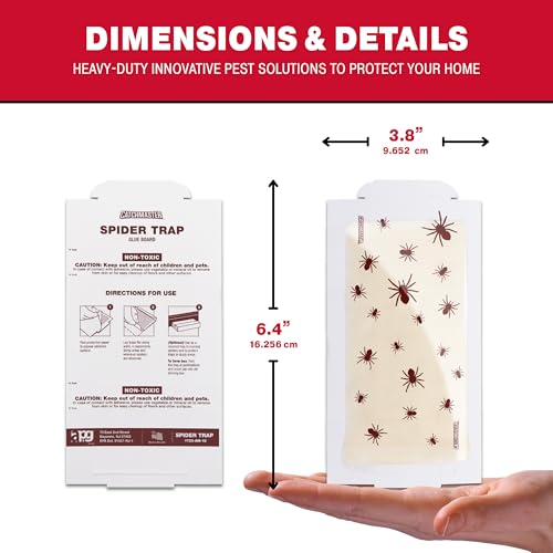 Catchmaster Spider Traps Glue Boards 6-Pack, Adhesive Bug Catcher, Insect, Scorpion, Cricket, Cockroach, & Spider Killer for Home, Bulk Glue Traps for House & Garage, Pest Control for Home - Image 4
