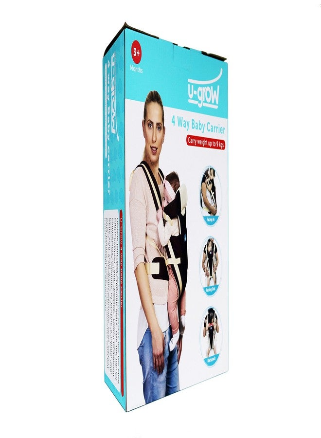 U-Grow Four Way Baby Carrier Soft & Comfortable with Safety Belt and Wide Cushioned Straps (Red) - Image 5