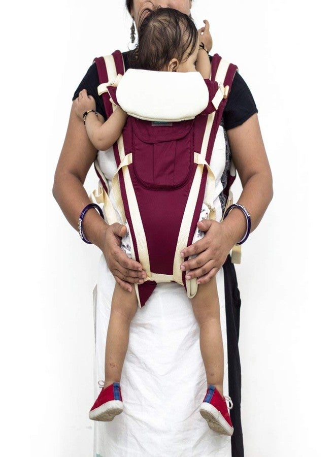 U-Grow Four Way Baby Carrier Soft & Comfortable with Safety Belt and Wide Cushioned Straps (Red) - Image 2