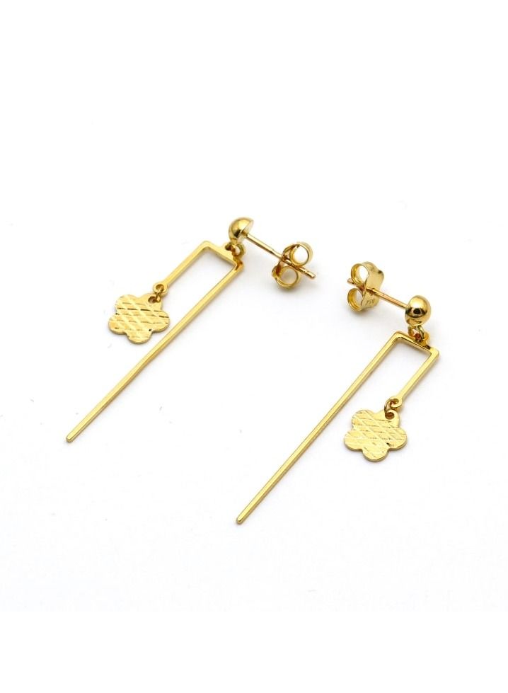 Gold Zone Real Gold Butterfly Dangler Sleeve Stud Earring Set 2105-11 E1707 - Image 3