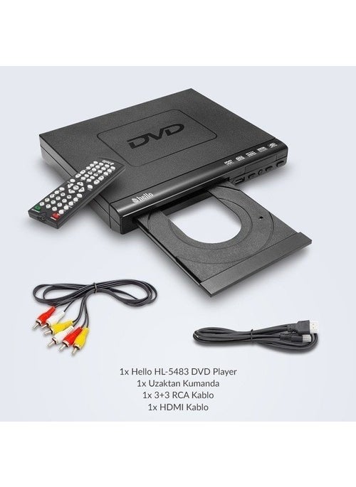 AYT - Hello HL-5483 DVD Player with Divx Control, HDMI Output, DVD VCD, Movie Playback from USB - Image 1