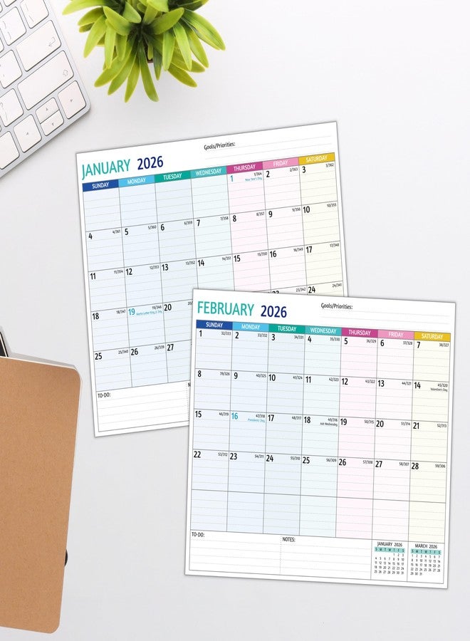 BowCuk 2026-2027 Magnetic Calendar for Refrigerator - 2 Year Calendar from Jan 2026 - Dec 2027, 8 x 10 In, 24 Monthly Magnetic Fridge Planner with Strong Magnets, Thick Paper, Ample Space for Easy Planning - Image 2