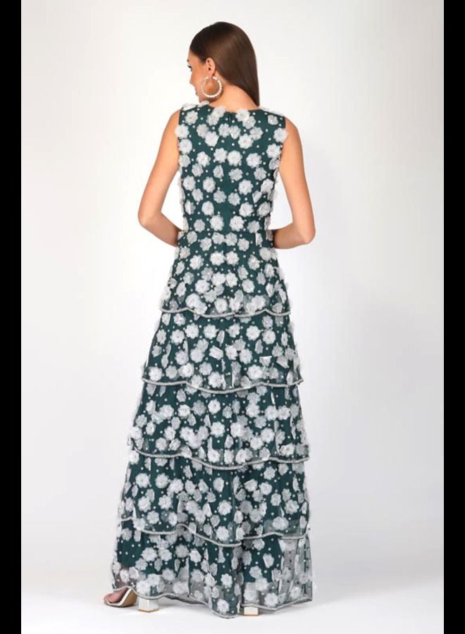 MISSTRANGE Veronica Organza Floral Dress - Image 5