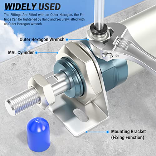 TAILONZ PNEUMATIC Male Straight 1/4 Inch Tube OD x 3/8 Inch NPT Thread Push to Connect Fittings PC-1/4-N3 (Pack of 2) - Image 5