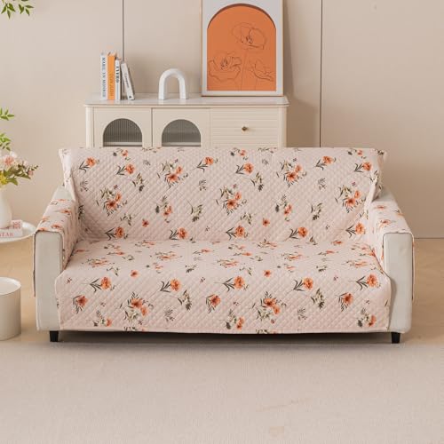 House of Quirk Polyester Sofa Cover Mat - Anti-Slip, Waterproof Couch Protector for Pets - Machine Washable Furniture Protector (Desert Flower, 175x210cm, Four Seater) - Image 2