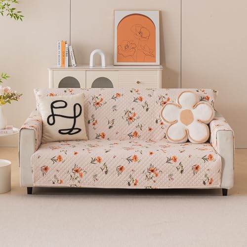House of Quirk Polyester Sofa Cover Mat - Anti-Slip, Waterproof Couch Protector for Pets - Machine Washable Furniture Protector (Desert Flower, 175x210cm, Four Seater) - Image 4