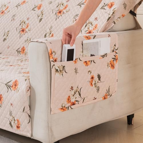 House of Quirk Polyester Sofa Cover Mat - Anti-Slip, Waterproof Couch Protector for Pets - Machine Washable Furniture Protector (Desert Flower, 175x210cm, Four Seater) - Image 3