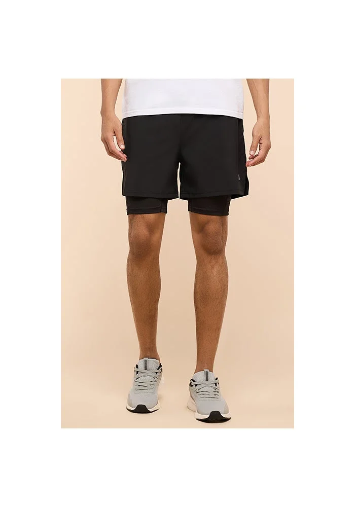 أر أند بي Layered Shorts with Drawstring Waist