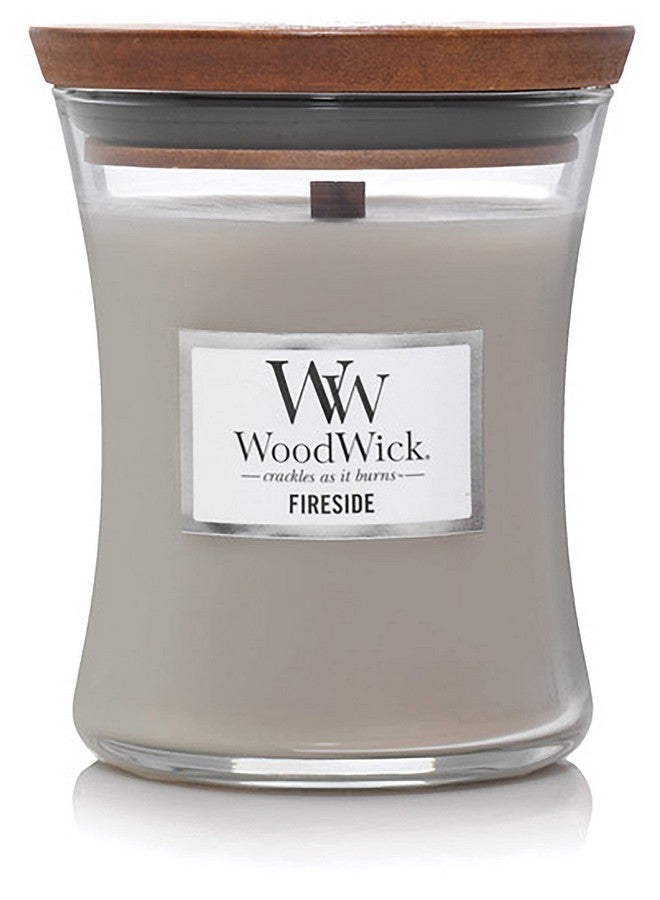 WoodWick WoodWick Medium Hourglass Candle, Fireside Scent, Premium Soy Blend Wax, Crackles as it burns, 10oz, Perfect for creating a cozy ambiance, Perfect for Gifting - Image 1