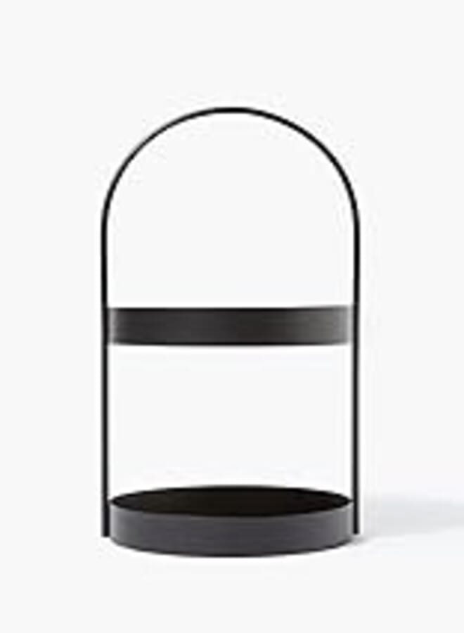 Matalan 2 Tier Metal Bathroom Storage Caddy, 50 cm x 25 cm x 4 cm Size, Black