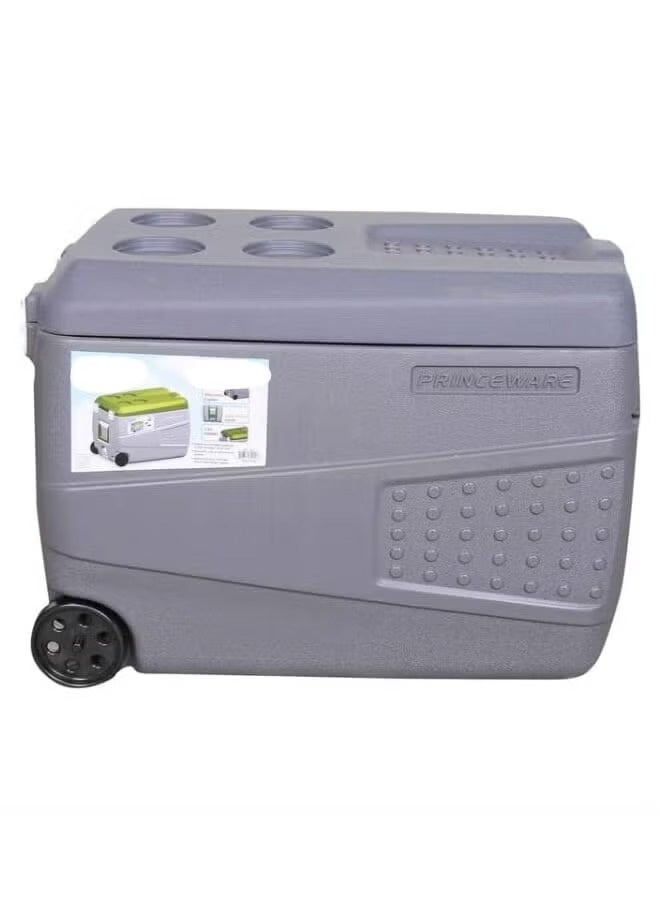 50L Cooler with Wheels, Drain Spout, and Insulated Lid – Multicolored - Image 1