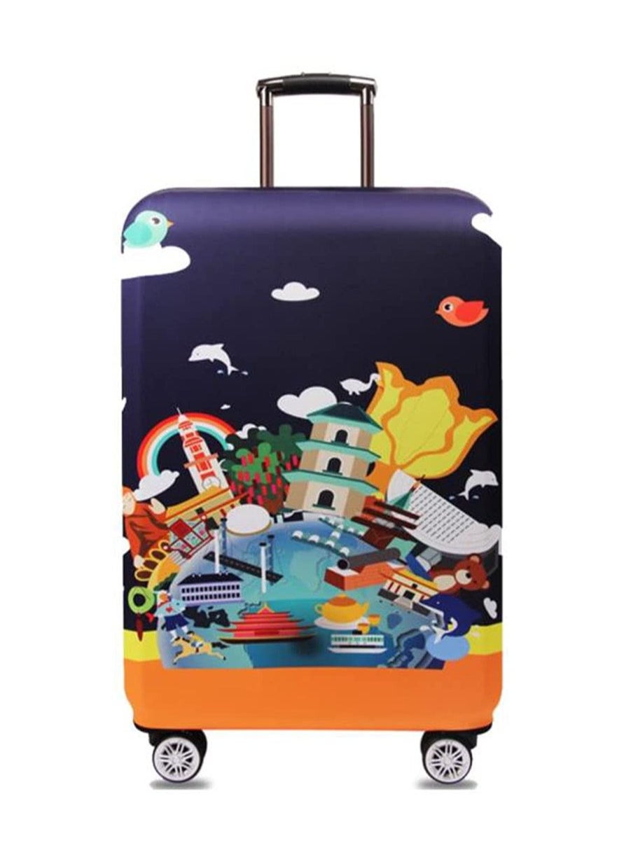 Thickened Luggage Covers Travel Luggage Cover Spandex Suitcase Protector Multicolour (XL(for 29-32" luggage)) 