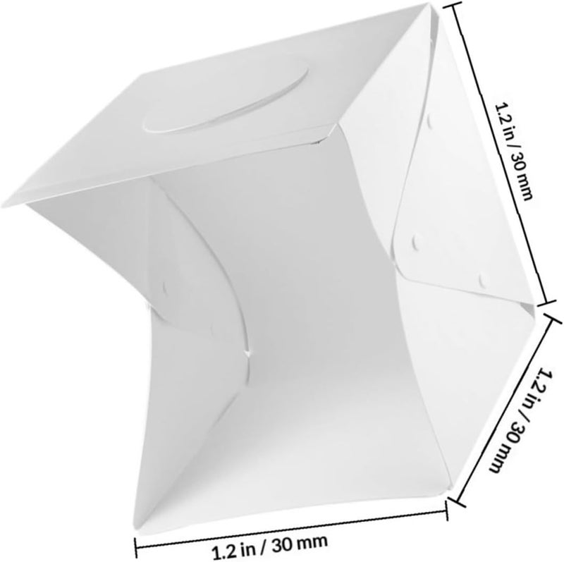 Portable 30cm LED Light Box Kit with Soft Lighting, Photo Tent Photography Light Box with 2 Color Backdrops (Black White) for Product and Beginner Studio Use - Image 2