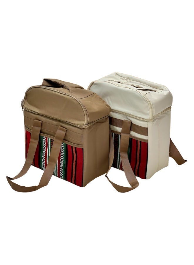 كادي ون طقم حقائب رحلات مكون من قطعتين بسعة تخزين كبيرة عالية الجودة مقاومة للماء، حقيبة رحلات مزودة بسحّابات قوية وجيوب عملية مبطّنة من الداخل مثالية للرحلات والنزهات و التخييم