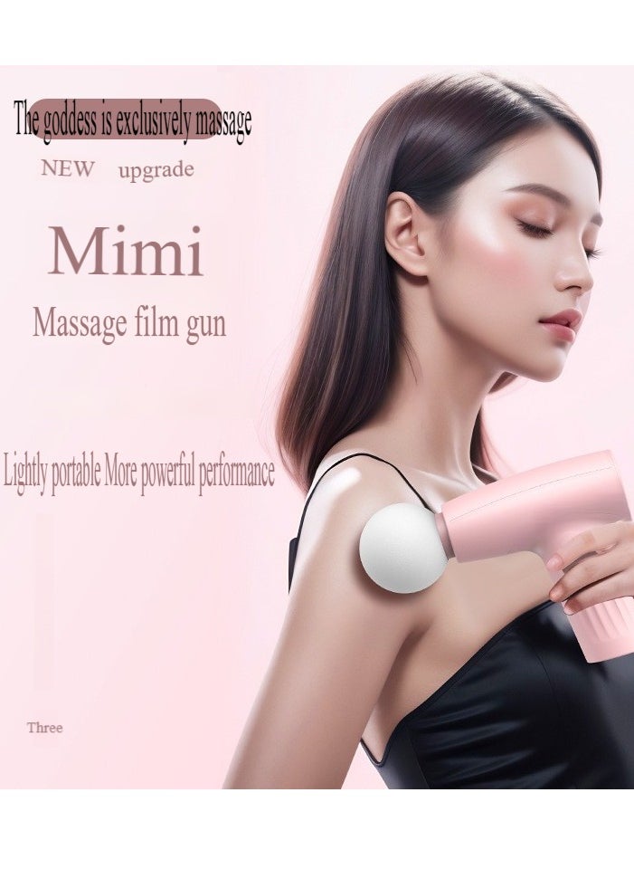 Healife Pink Mini Fascia Gun Body Massager Gun, Impact Muscle Electric Stimulator of Vibration Adjustment for Deep Tissue Muscle Massage, Ultra-quiet Portable Electric Handheld Body Massager for Body Massage Tool  - Image 5