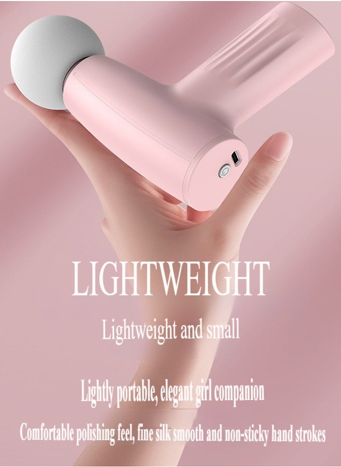 Healife Pink Mini Fascia Gun Body Massager Gun, Impact Muscle Electric Stimulator of Vibration Adjustment for Deep Tissue Muscle Massage, Ultra-quiet Portable Electric Handheld Body Massager for Body Massage Tool  - Image 3