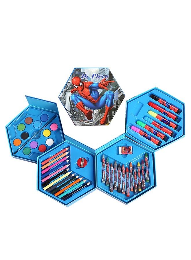 46-Piece Cartoon Pattern Kids Art Supplies Painting Set