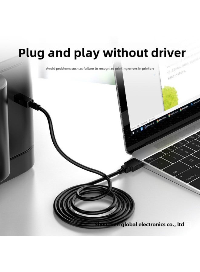 USB Printer Cable 1/5 M Computer Extension Pure Copper Printer Square Port 10 Printer Extension Data Cable-Color:5 M - Image 4
