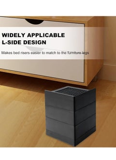 Generic Heavy Duty Adjustable Bed Risers 4.5 Inch Set of 4 for Sofa Table Couch Leg Extenders  - Image 3