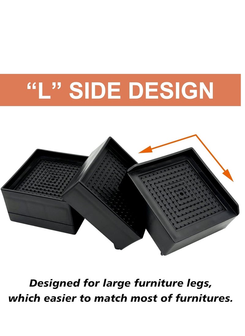 Generic - Heavy Duty Adjustable Bed Risers 4.5 Inch Set of 4 for Sofa Table Couch Leg Extenders - Image 1